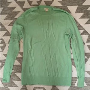 J. Crew light green spring sweater XS